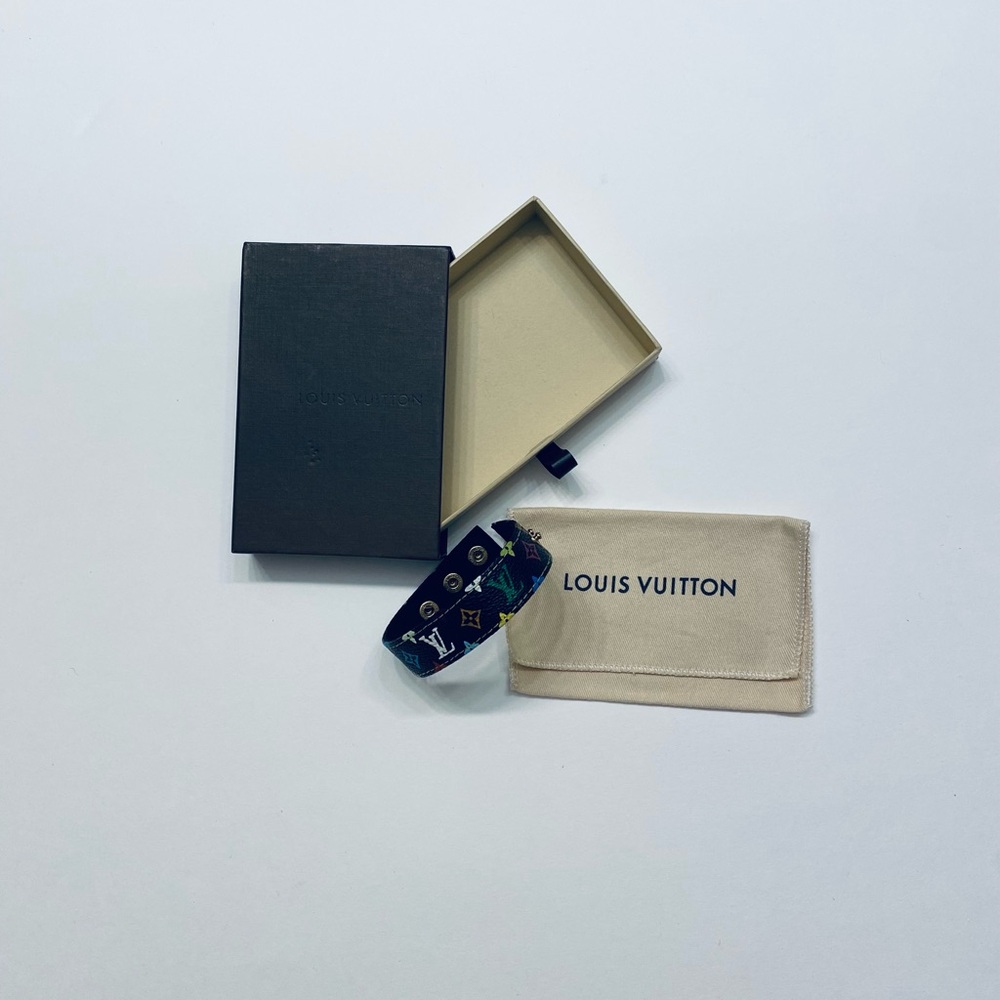 Louis Vuitton x Takashi Murakami Leather Multicolored Monogram Wrap Bracelet